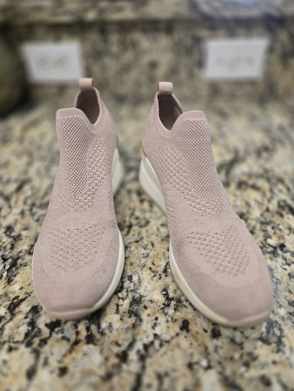 Aldo Revicta Pull-On Knit Sneakers - Blush Pink Size 8.5